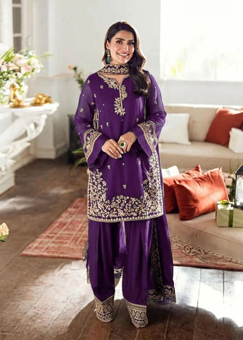 Lawn 3pce with bember chiffon duppta