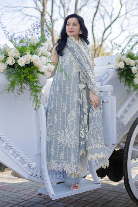 WISPHRING MIST LAWN 3 PIECE WITH READY TO WERAR SHIFFON DUPPTA (HANIA AMIR INSPIRED)