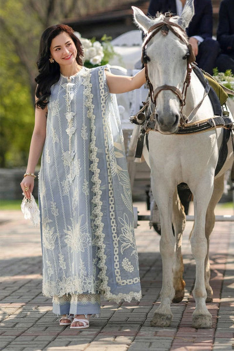 WISPHRING MIST LAWN 3 PIECE WITH READY TO WERAR SHIFFON DUPPTA (HANIA AMIR INSPIRED)