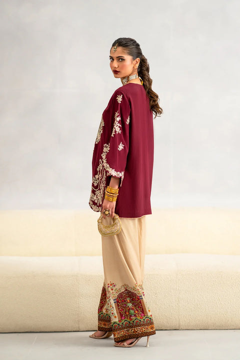 ETHNC Premium Shamoz Silk 2 Piece Embroidered Suit