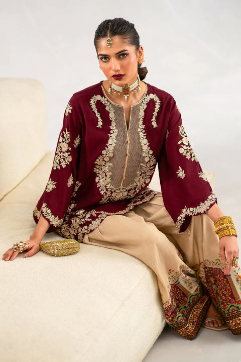 ETHNC Premium Shamoz Silk 2 Piece Embroidered Suit