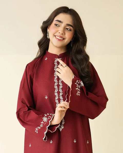 SAPPHIRE Embroidered Dhanak 2 Piece .