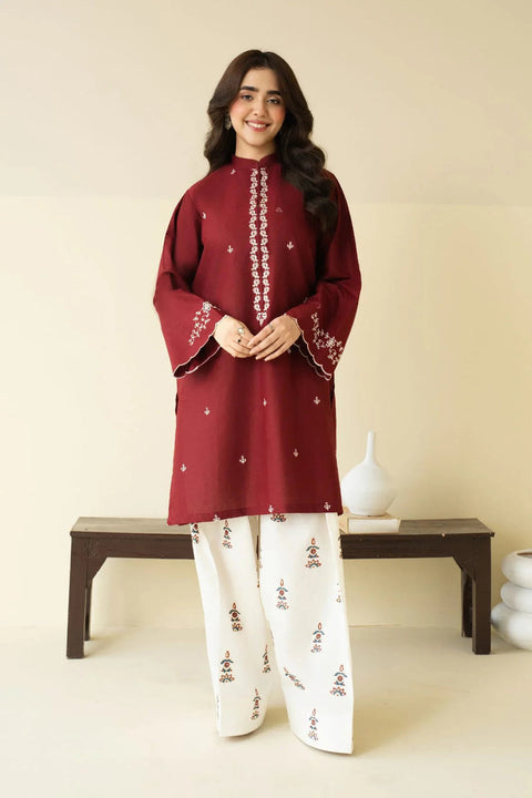 SAPPHIRE Embroidered Dhanak 2 Piece .