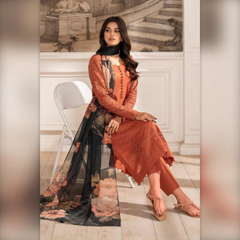 IZNIK Premium Embroidered Dhanak 3-Piece.