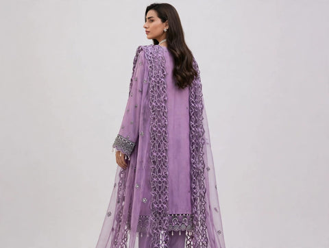IZEL Luxury Embroidered  Dhanak 3PC.