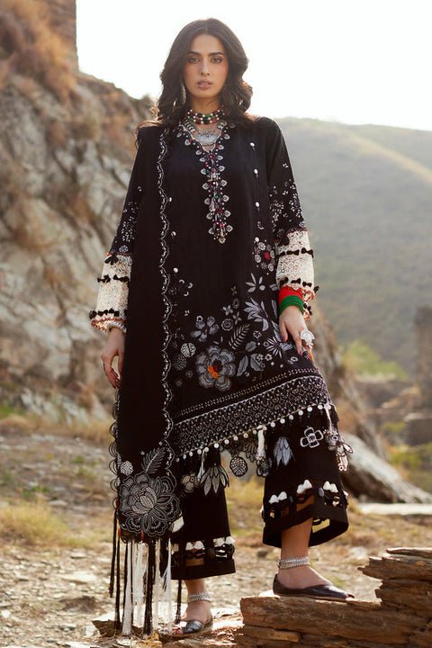 Dhanak Embroidered 3 Piece Suit.