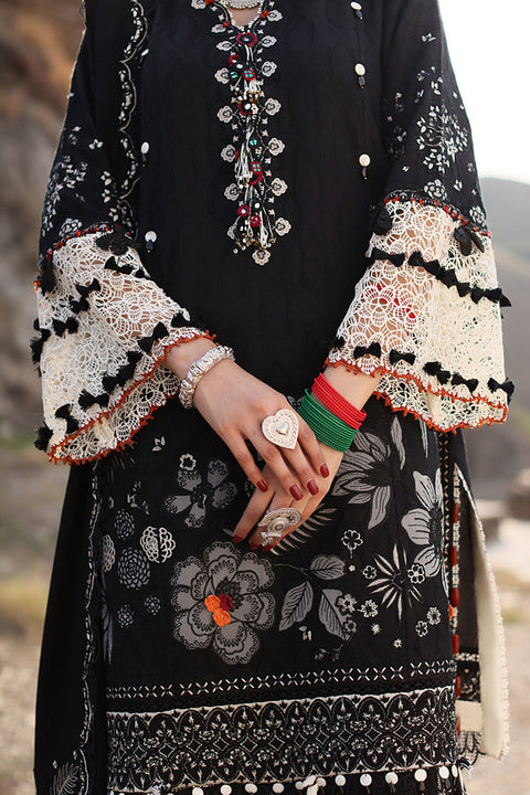 Dhanak Embroidered 3 Piece Suit.