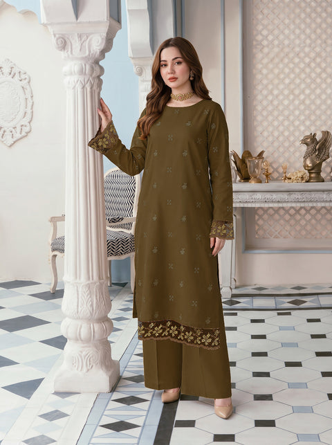 Dhanak Embroidered 2 Pcs Winter Collection.