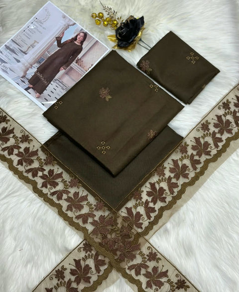 Dhanak Embroidered 2 Pcs Winter Collection.