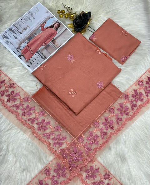 Dhanak Embroidered 2 Pcs winter Collection.
