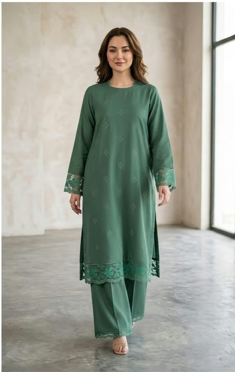 Dhanak Embroidered 2 Pcs Winter Collection.