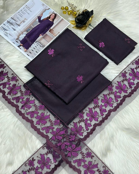 Dhanak Embroidered 2 PCs Winter Collection.