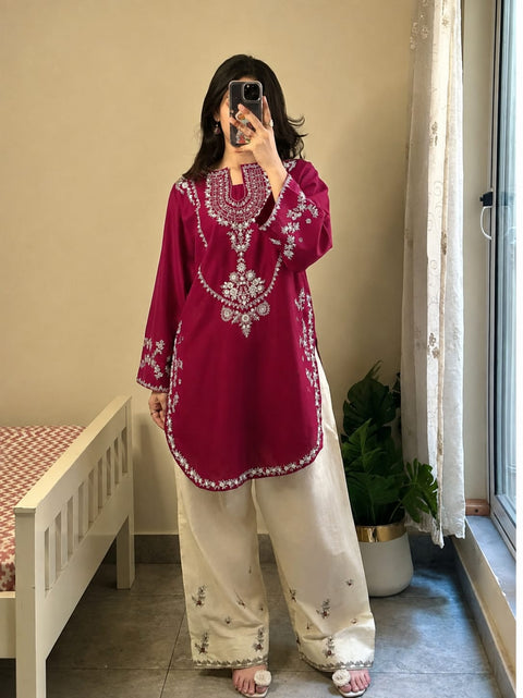 URGE SILK EMBROIDERED- 2 PC.