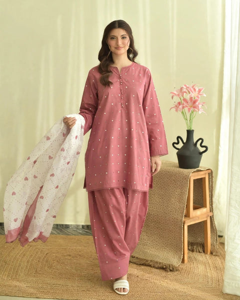 Elegant Blush Pink  3-Piece Winter Collection.