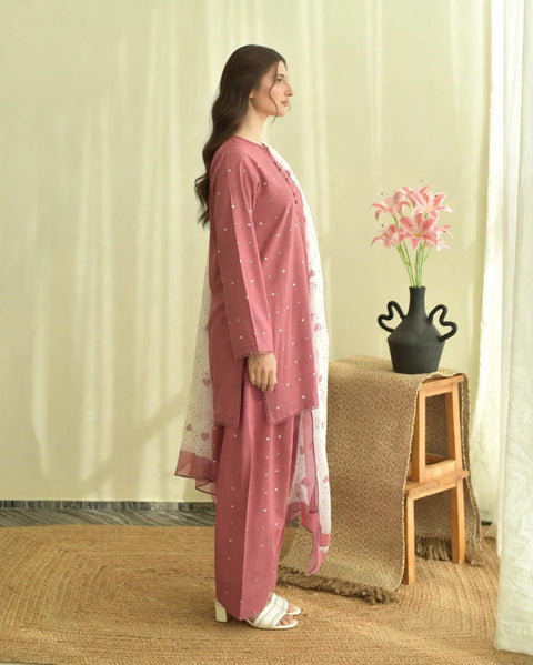 Elegant Blush Pink  3-Piece Winter Collection.