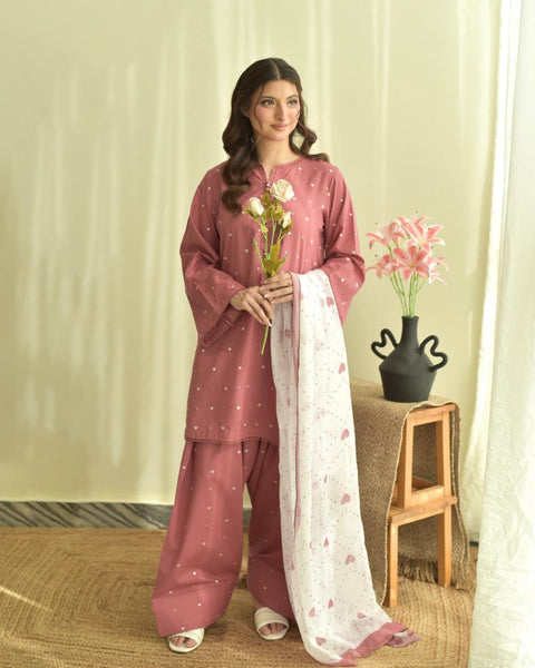Elegant Blush Pink  3-Piece Winter Collection.